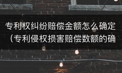专利权纠纷赔偿金额怎么确定（专利侵权损害赔偿数额的确定）