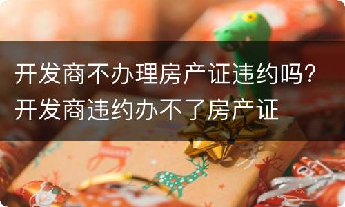 开发商不办理房产证违约吗? 开发商违约办不了房产证