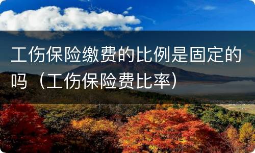 工伤保险缴费的比例是固定的吗（工伤保险费比率）