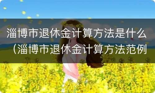 淄博市退休金计算方法是什么（淄博市退休金计算方法范例）