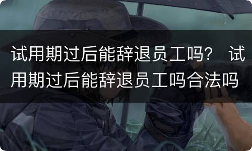 试用期过后能辞退员工吗？ 试用期过后能辞退员工吗合法吗