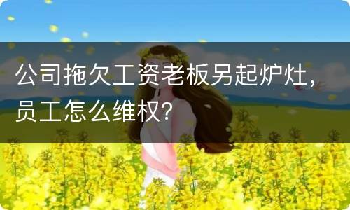 公司拖欠工资老板另起炉灶，员工怎么维权？