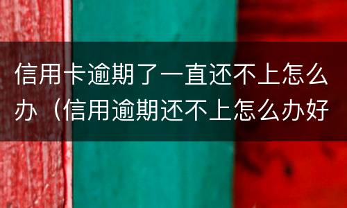信用卡逾期了一直还不上怎么办（信用逾期还不上怎么办好呢）