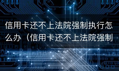 信用卡还不上法院强制执行怎么办（信用卡还不上法院强制执行怎么办呢）