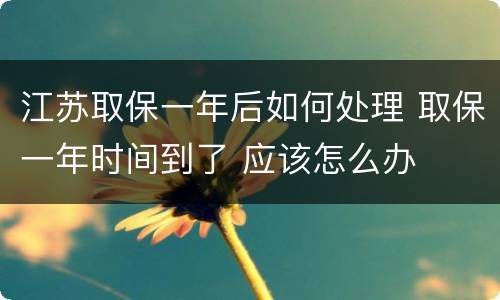 江苏取保一年后如何处理 取保一年时间到了 应该怎么办