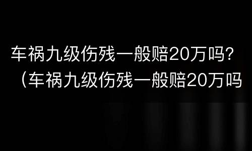车祸九级伤残一般赔20万吗？（车祸九级伤残一般赔20万吗）