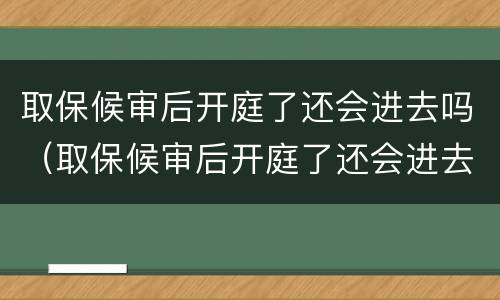 取保候审后开庭了还会进去吗（取保候审后开庭了还会进去吗知乎）