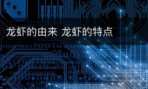 龙虾的由来 龙虾的特点