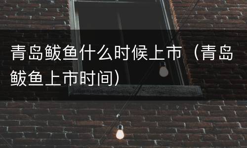 青岛鲅鱼什么时候上市（青岛鲅鱼上市时间）