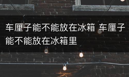 车厘子能不能放在冰箱 车厘子能不能放在冰箱里