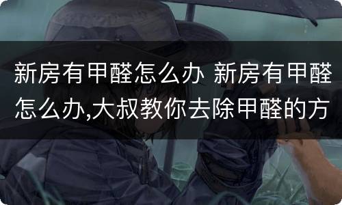 新房有甲醛怎么办 新房有甲醛怎么办,大叔教你去除甲醛的方法