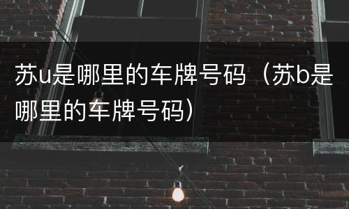 苏u是哪里的车牌号码（苏b是哪里的车牌号码）