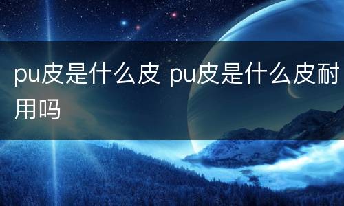 pu皮是什么皮 pu皮是什么皮耐用吗