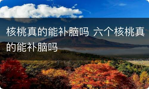 核桃真的能补脑吗 六个核桃真的能补脑吗