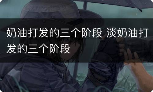 奶油打发的三个阶段 淡奶油打发的三个阶段