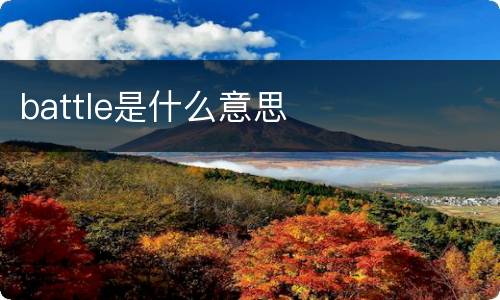 battle是什么意思
