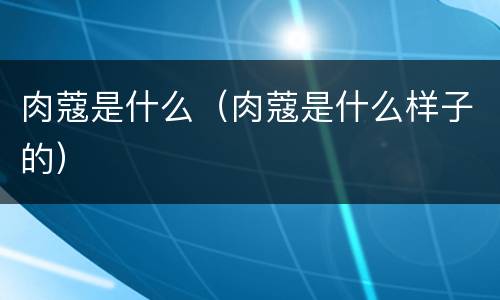 肉蔻是什么（肉蔻是什么样子的）