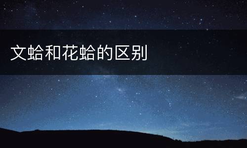 文蛤和花蛤的区别