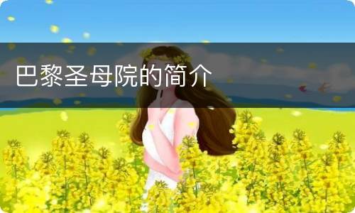 巴黎圣母院的简介