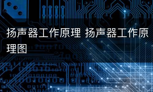 扬声器工作原理 扬声器工作原理图