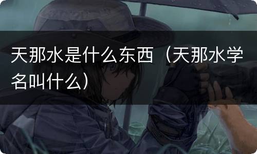 天那水是什么东西（天那水学名叫什么）