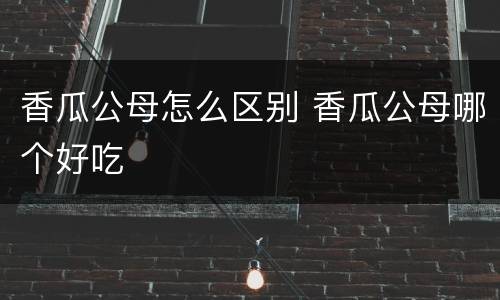 香瓜公母怎么区别 香瓜公母哪个好吃
