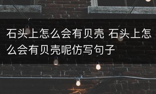 石头上怎么会有贝壳 石头上怎么会有贝壳呢仿写句子