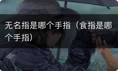 无名指是哪个手指（食指是哪个手指）
