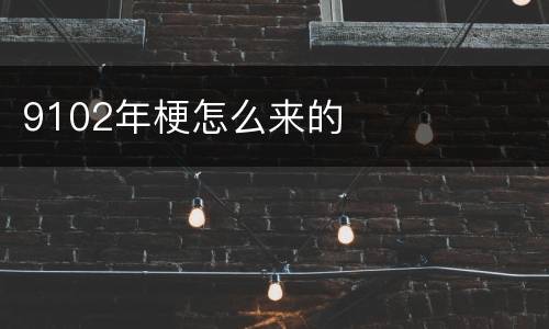 9102年梗怎么来的