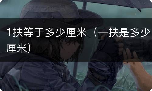 1扶等于多少厘米（一扶是多少厘米）