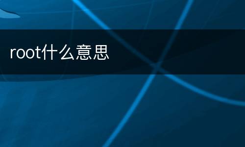root什么意思