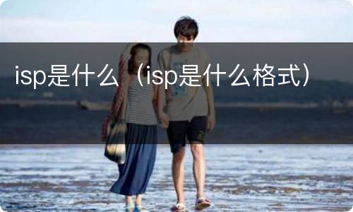isp是什么（isp是什么格式）