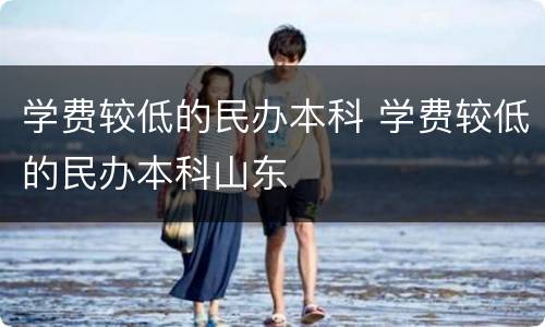 学费较低的民办本科 学费较低的民办本科山东