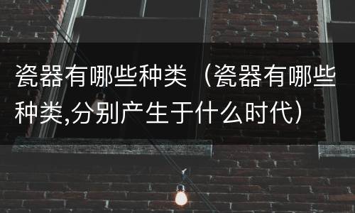 瓷器有哪些种类（瓷器有哪些种类,分别产生于什么时代）