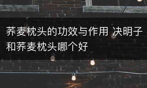 荞麦枕头的功效与作用 决明子和荞麦枕头哪个好