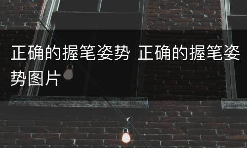 正确的握笔姿势 正确的握笔姿势图片