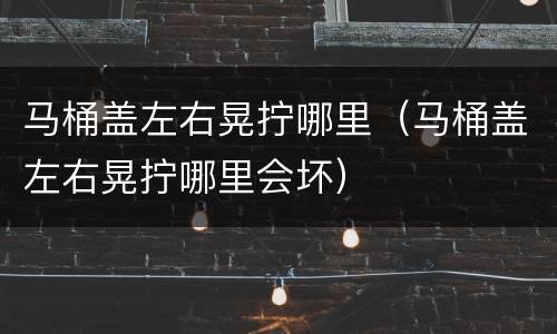 马桶盖左右晃拧哪里（马桶盖左右晃拧哪里会坏）