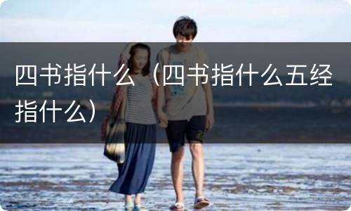 四书指什么（四书指什么五经指什么）
