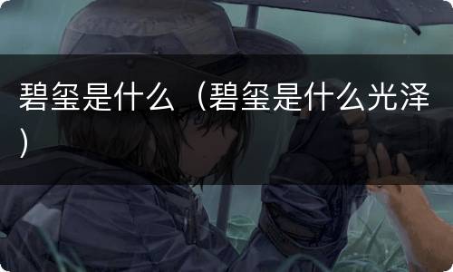 碧玺是什么（碧玺是什么光泽）