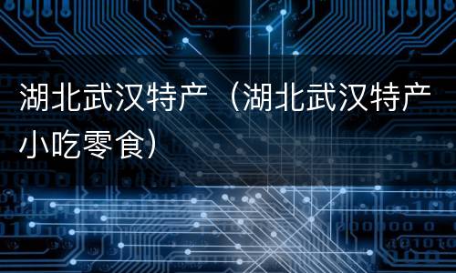 湖北武汉特产（湖北武汉特产小吃零食）