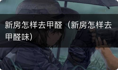 新房怎样去甲醛（新房怎样去甲醛味）