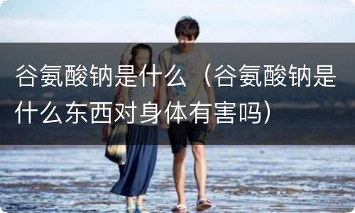 谷氨酸钠是什么（谷氨酸钠是什么东西对身体有害吗）