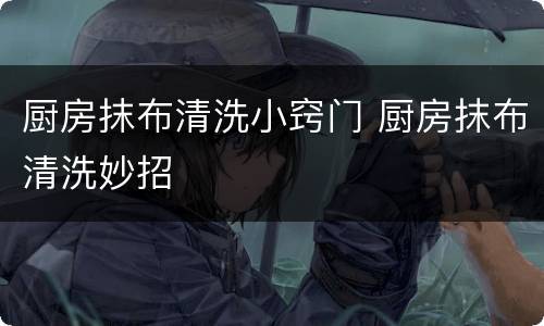 厨房抹布清洗小窍门 厨房抹布清洗妙招