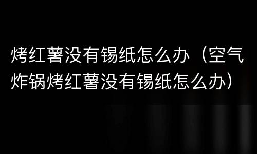 烤红薯没有锡纸怎么办（空气炸锅烤红薯没有锡纸怎么办）