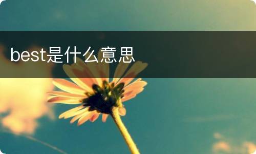 best是什么意思