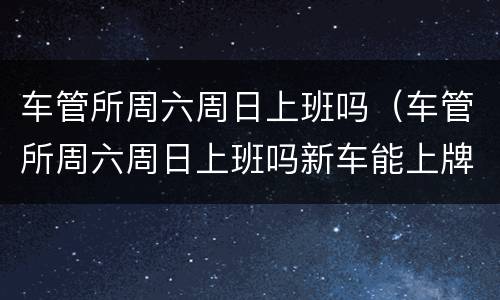 车管所周六周日上班吗（车管所周六周日上班吗新车能上牌吗）