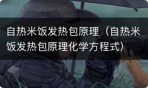 自热米饭发热包原理(自热米饭发热包原理化学方程式)
