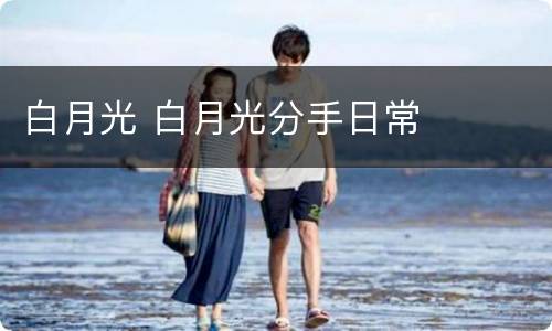 白月光 白月光分手日常