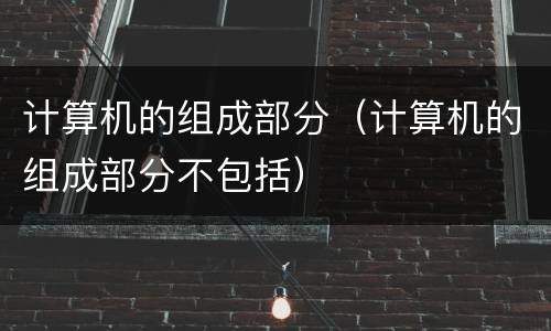 计算机的组成部分（计算机的组成部分不包括）