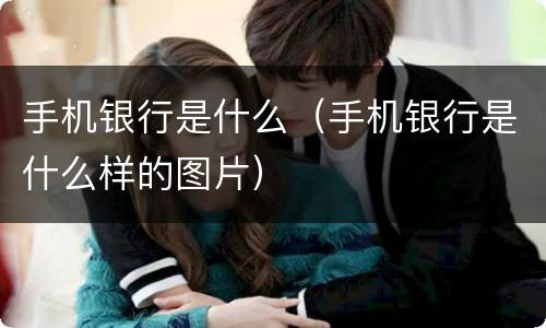 手机银行是什么（手机银行是什么样的图片）